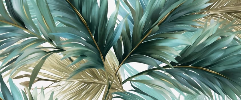 trend pattern foliage design garden template background art floral nature monstera flower jungle colourful tropical tropics leaf botanical gold invitation texture. Generative AI.