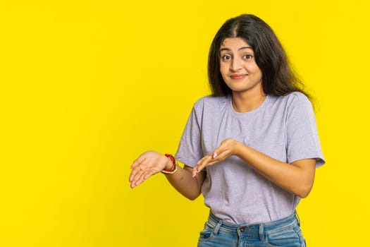 Woman raising hands asking what why reason of failure, demonstrating disbelief irritation by troubles trendy social media meme anti lifehacks ridicules people who complicate simple tasks for no reason