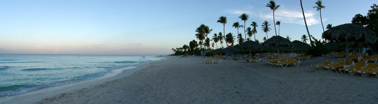 Panoramic beach in the Dominican Republic