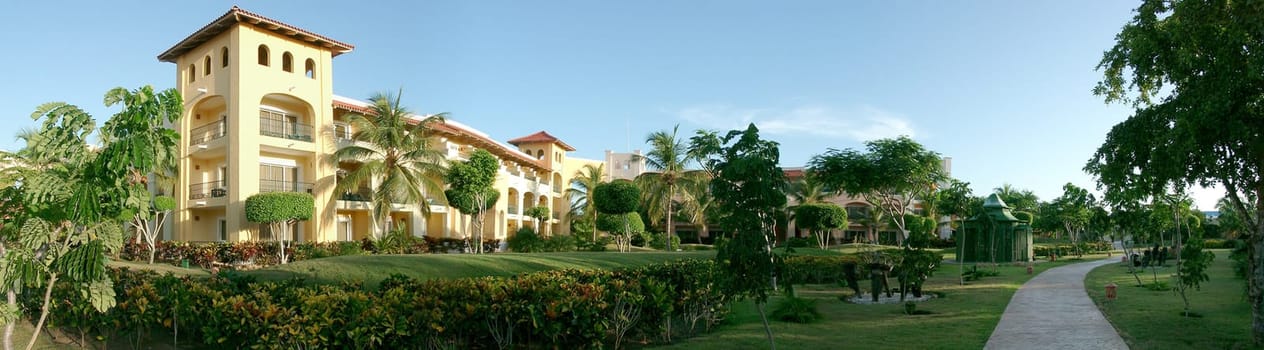 Panoramic gardens in the Dominican Republic