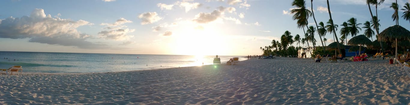 Panoramic beach in the Dominican Republic