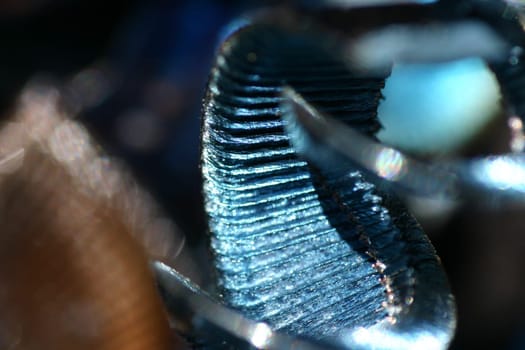 Macro image of iron filings