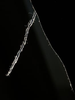 Curtain fabric with single thread