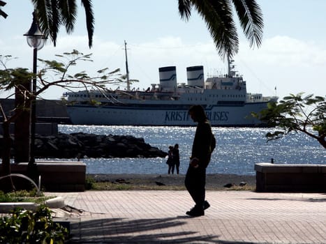 At the port of San Sebastian,La Gomera,Canary Islands