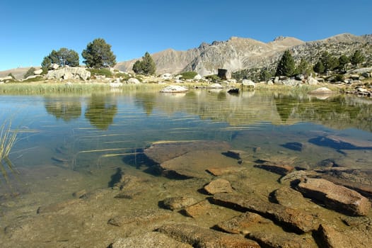 For hiking,I can really recommend the Pyrenees. The picture was taken at a lake near the pass to France.