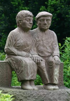 seen as a tombstone in a cemetery