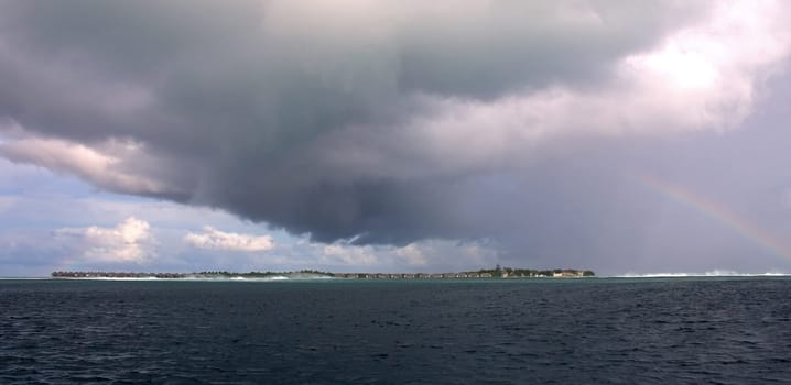 Embudu Finolhu under the rainbow