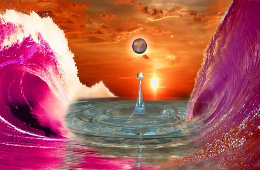 also an experimental experiment for the "Water Worlds"" competition"