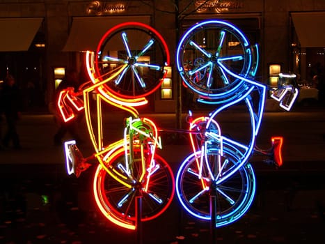 Neon bicycles