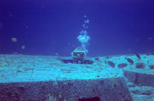 Wreck on the house reef of Embudu Village,South Male Atoll/Maldives