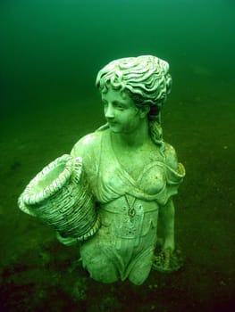 Stautue in the private lake of the Bremen diving clubs,picture taken in the summer of 2004.