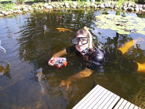 No lake is too shallow for a good photo!