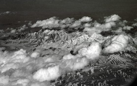 On the plane over Iran.