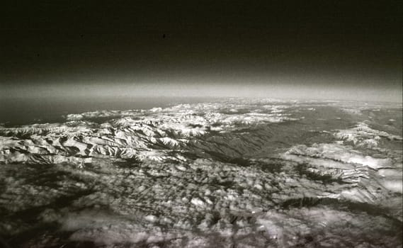On the plane over Iran.