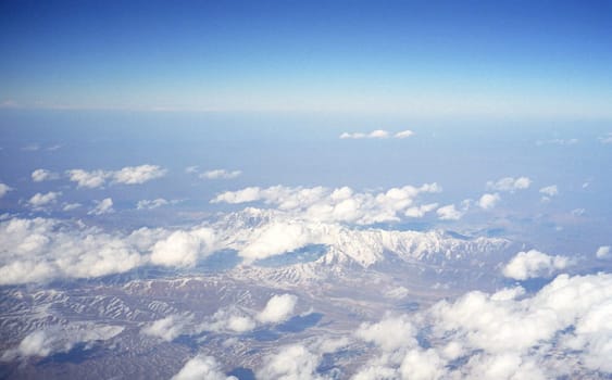 On the plane over Iran.