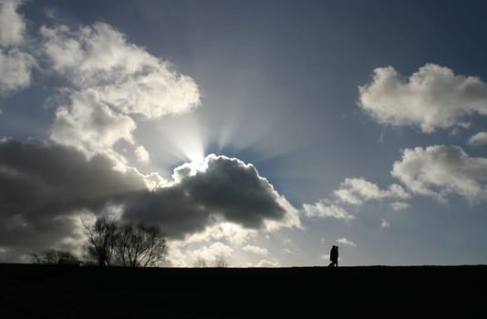 People on the dike