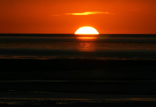 The sun is sinking