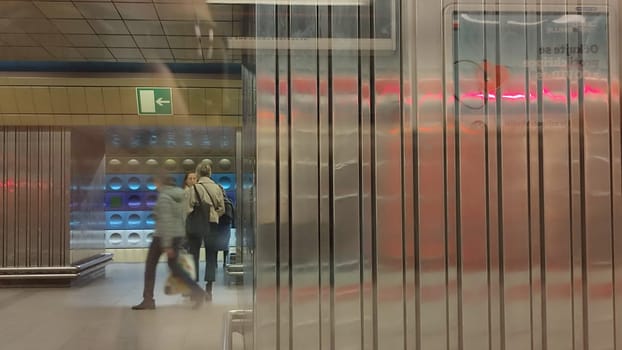 Subway station movement October 15 2024 Prague Czech Republic Europe. High quality photo