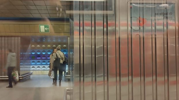 Subway station movement October 15 2024 Prague Czech Republic Europe. High quality photo