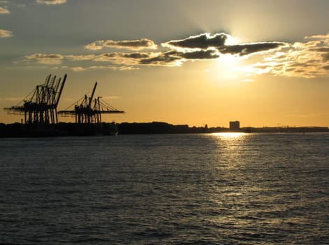 Sunset in the harbor Series 2