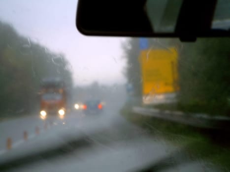 Driving in downpours
