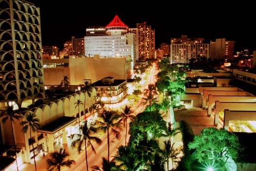 Honolulu at night