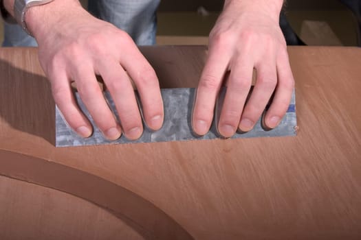 1:1 model of a car cockpit made of industrial plasticine,facelift study