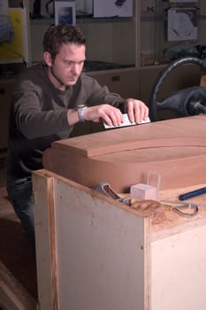 1:1 model of a car cockpit made of industrial plasticine,facelift study