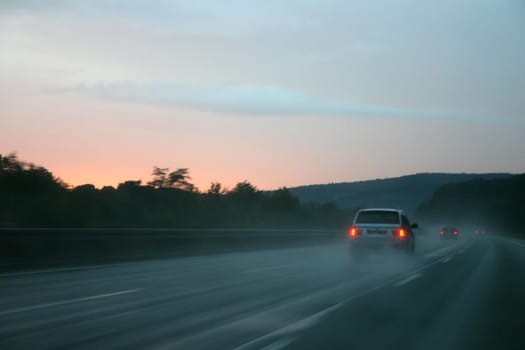 On the highway