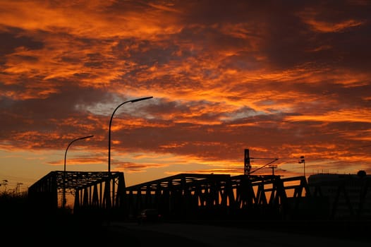 Sky in flames