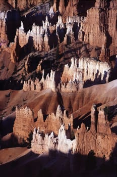 Originated in June 1989 in Bryce Canyon National Park. I got up early to be able to take pictures in the morning sun. Pentax MX,scan of slide.