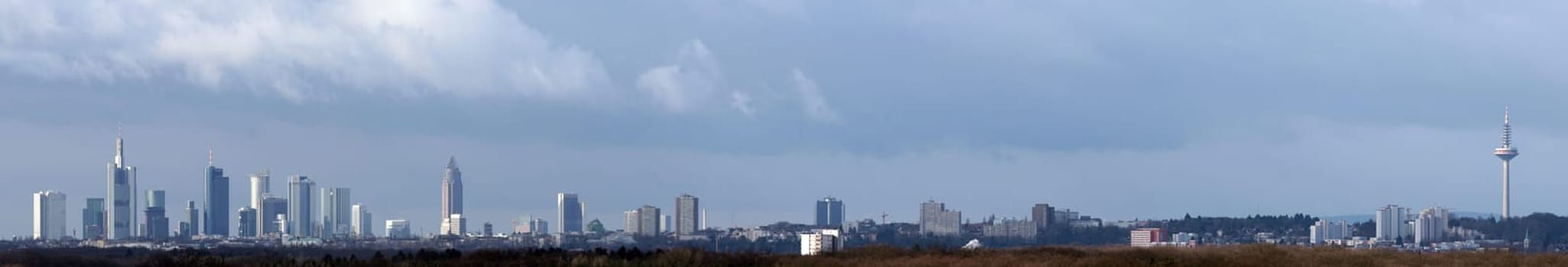 Taken from the vicinity of Frankfurt am Main on a higher spot. Canon EOS20D + Canon 70-200L 4.0 USM. Joined together with Hugin and some EBV