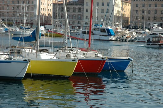 Colorful boats
