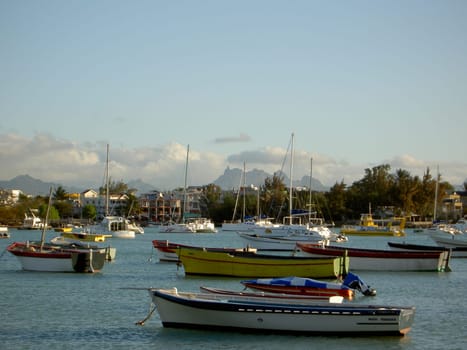 The bay of Grand Baie in Mauritius