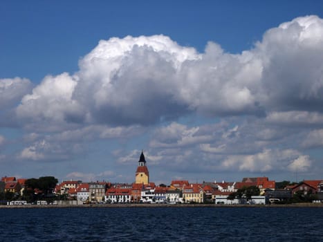 This is what Faaborg looks like on Funen from the sea side. Holidays in 2001 when approaching the port of Faaborg.