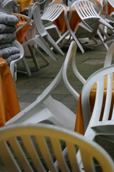 unused chairs