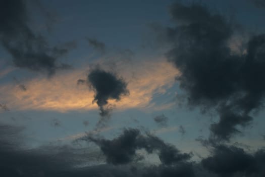 Evening thunderstorm sky