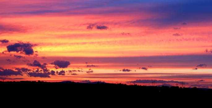 The sky is on fire