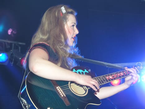 Jenny from the band Kick em Jenny. Rockabilly from Holland. From the Rockin'Nightmares 5 Festival from Kiel  from 04.03.05
