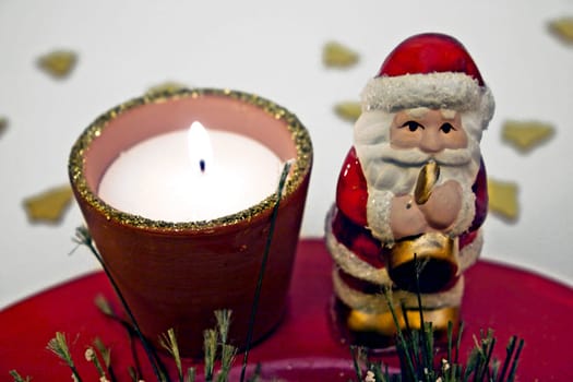 Santa Claus with candle