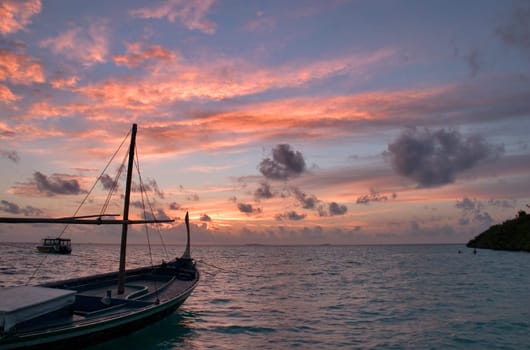 Dhoni at sunset