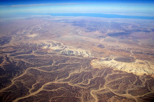 Egyptian desert and Gulf of Suez