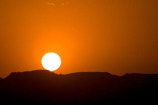 Sunset over the desert