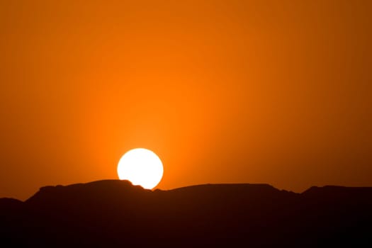 Sunset over the desert