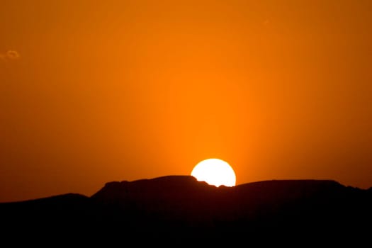 Sunset over the desert