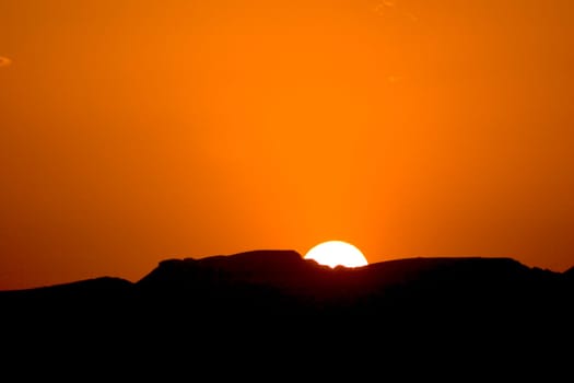 Sunset over the desert