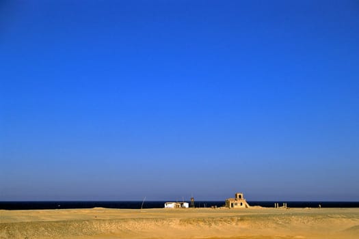 Desert dwelling with sea view