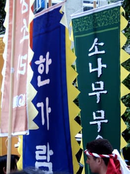 Flag bearers for Korea