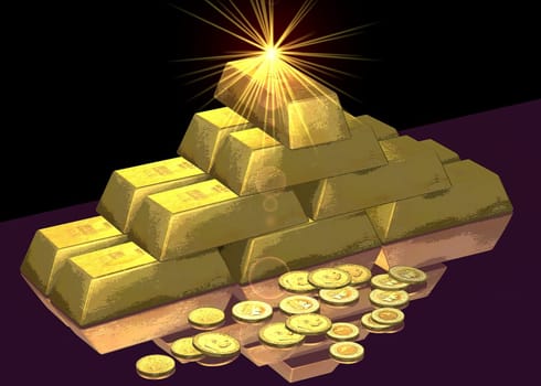 Stylized gold bars2