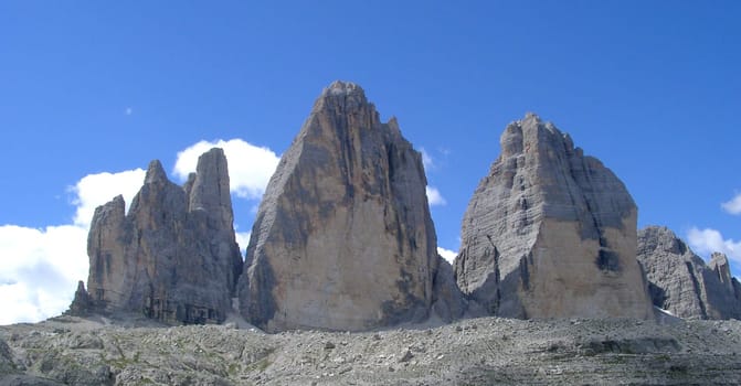 The "Three Peaks"" are located in Sesto - Val Pusteria in South Tyrol"